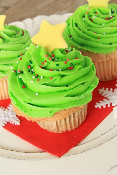 Kerstboom cupcake — Stockfoto