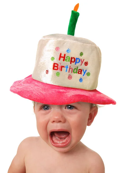 婴儿哭的生日 — 图库照片