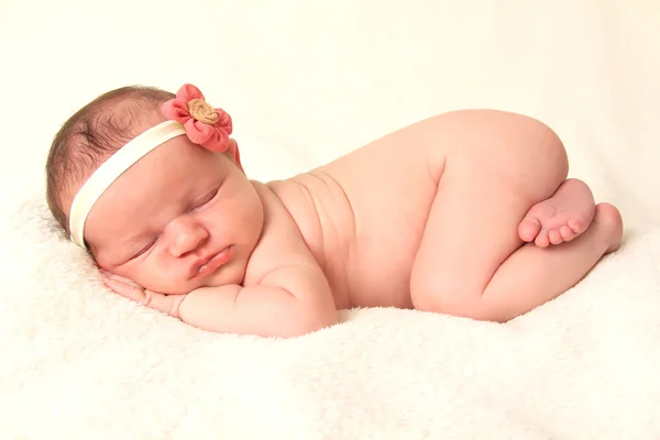 Newborn girl — Stock Photo, Image