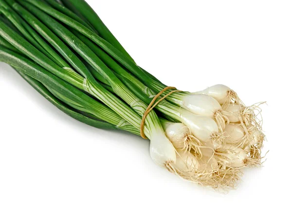 Bunch Green Onions Spring Onions Isolated White Background Healthy Vegetable — Stock Photo, Image