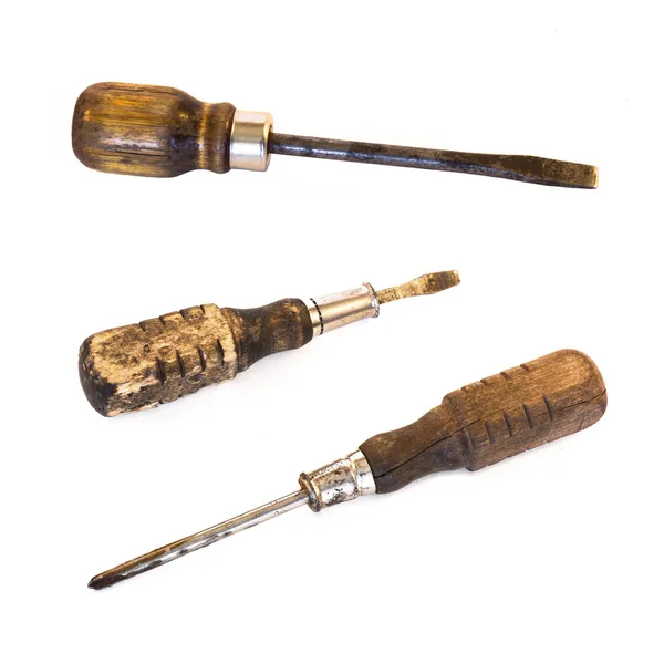 Old and dirty screwdrivers — Stock Photo, Image