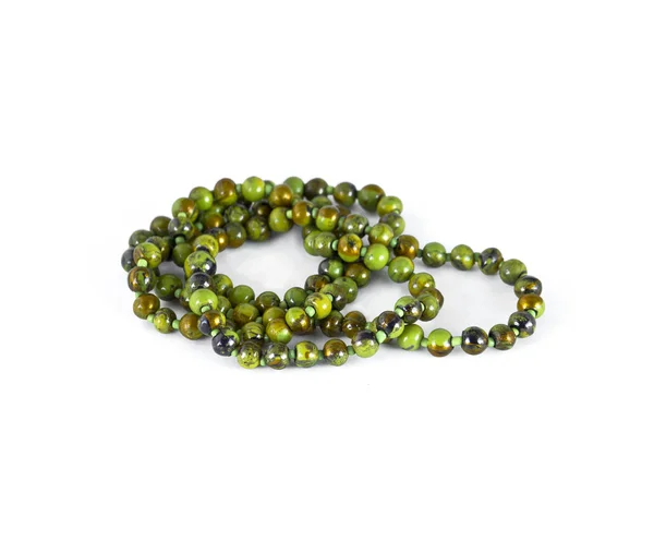 Retro green beads — Stock Photo, Image