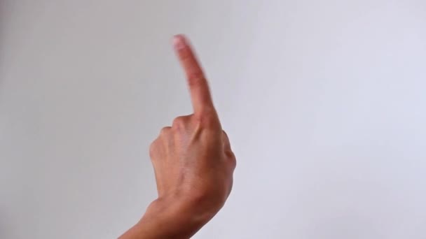 Hand sagt Nein mit dem Finger — Stockvideo