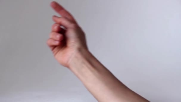 Hands showing Fico sign, Popular gesture — Stock Video