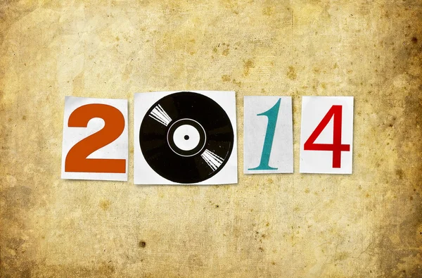 Χειροποίητα ευχετήρια κάρτα. νέο έτος 2014 — Φωτογραφία Αρχείου