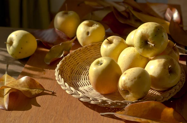 Thanksgiving fond avec des pommes. Carte rétro — Photo