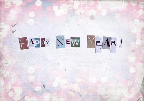 Happy new year background with beautiful bokeh — Stock Photo, Image