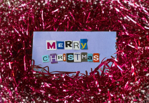 Décorations de Noël avec carte de voeux — Photo