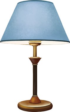 Blue lampshade clipart