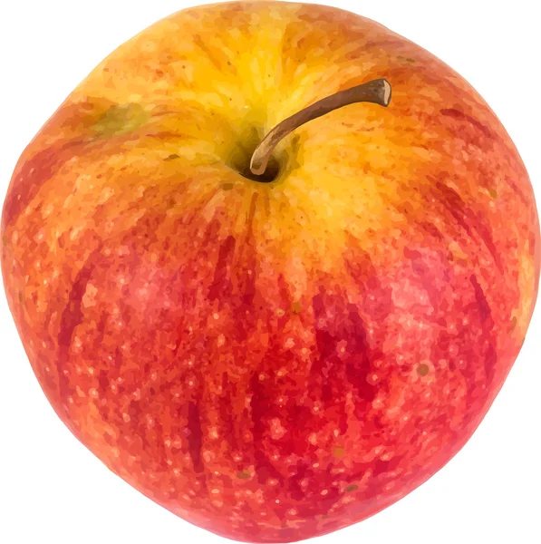 Manzana roja madura — Vector de stock