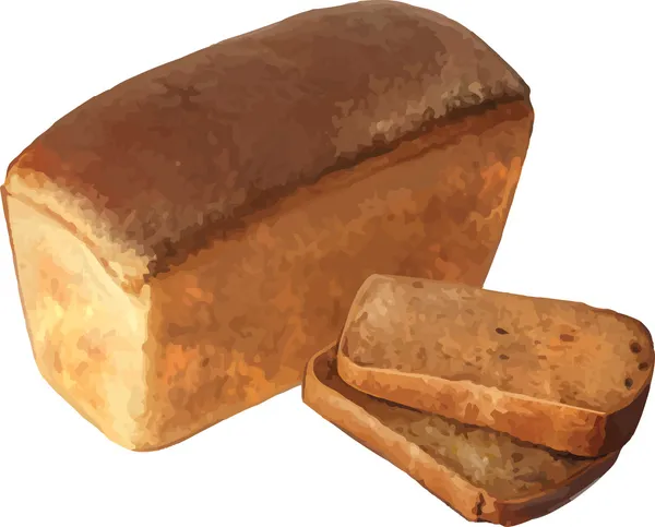 Pan de centeno — Vector de stock