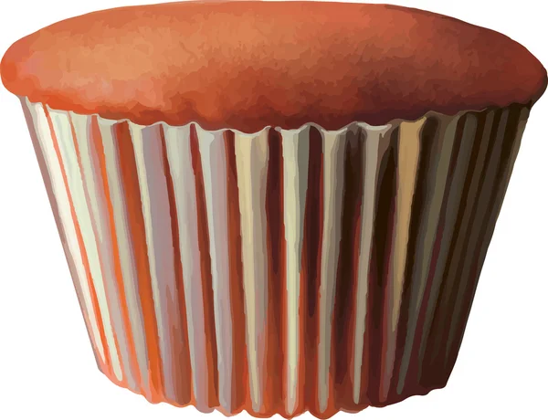 Домашний кекс с шоколадом — стоковый вектор