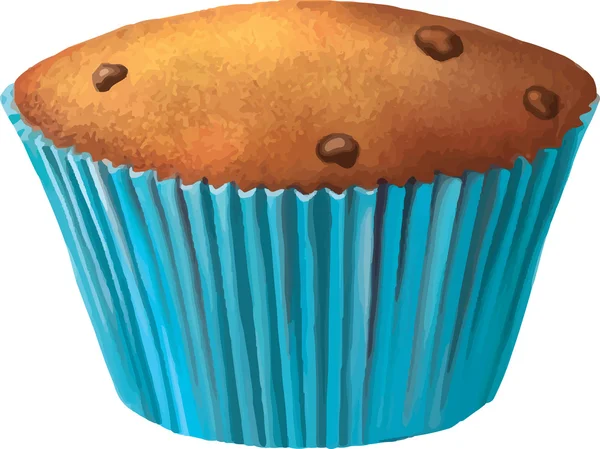 Domácí muffin s čokoládou — Stockový vektor