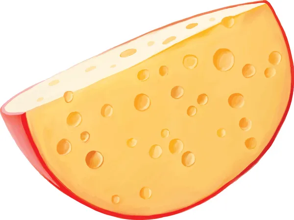 Käse. Käserad. — Stockvektor