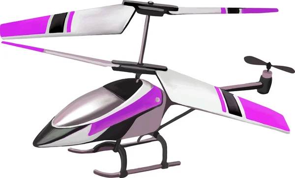 Μοντέλο-παιχνίδι ελικόπτερο σε πτήση — Διανυσματικό Αρχείο