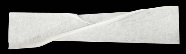 Potongan Selotip Putih Terisolasi Latar Belakang Hitam Garis Garis Selotip — Stok Foto