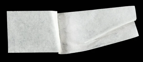 Λευκά Κομμάτια Ταινίας Που Απομονώθηκαν Μαύρο Φόντο Λωρίδες Ταινίας Συγκάλυψης — Φωτογραφία Αρχείου