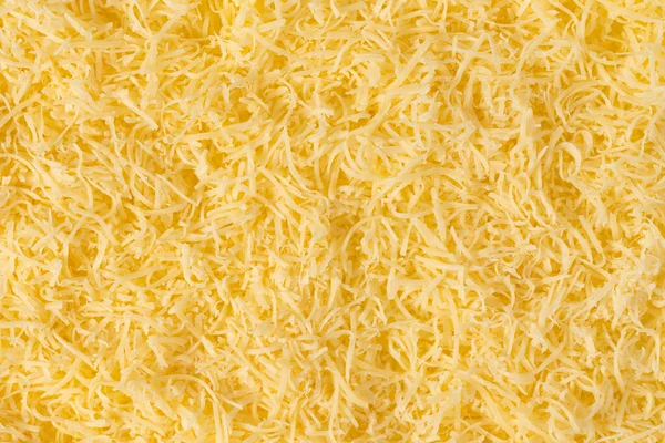 Textura Fundo Queijo Ralado Queijo Ralado Amarelo Fechar Acima Vista — Fotografia de Stock