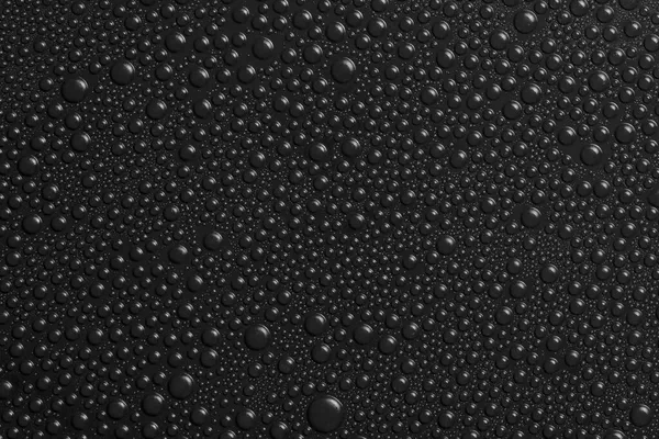Σταγόνες Νερού Μαύρο Φόντο Υφή Σκούρο Γυαλί Φόντο Καλυμμένο Σταγόνες — Φωτογραφία Αρχείου
