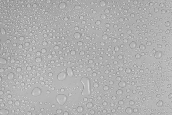 Вода Падає Білий Фон Текстури Фон Скла Покритий Краплями Води — стокове фото