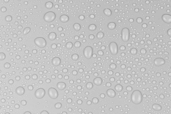 Wassertropfen Auf Weißem Hintergrund Hintergrund Glas Mit Wassertropfen Bedeckt Graue — Stockfoto
