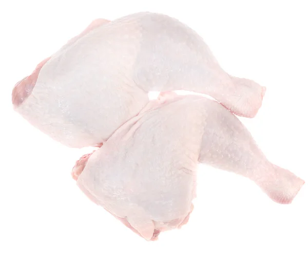 Surowe Świeże Nogi Kurczaka Izolowane Białym Tle — Zdjęcie stockowe