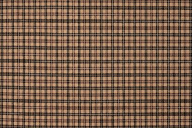 Damalı desenli tekstil malzemesinin kahverengi doğal dokusu