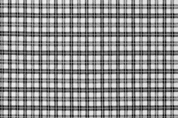 Witte Zwarte Natuurlijke Textuur Van Textiel Met Ruitpatroon — Stockfoto