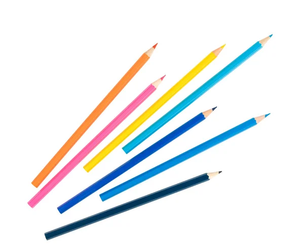 白い背景に分離された木製の色鉛筆 — ストック写真