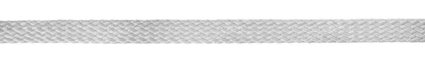 White Fabric Shoelaces Isolated White Background Close — Stock Photo, Image