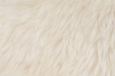 bej kabarık yün doku arka planı. Beyaz doğal kürk dokusu. Tasarımcılar için yakın plan