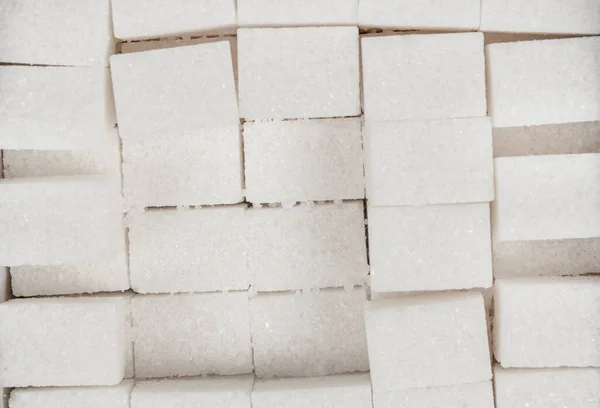 Naturlig Vitt Socker Kuber Konsistens Bakgrund — Stockfoto