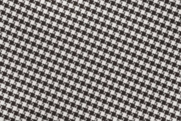 White black textile cloth texture background. shirt fabric with a checkered pattern. factory material