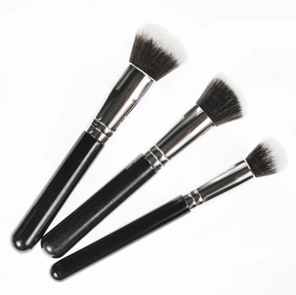 stock image Professional makeup brush made of natural pile on a white background