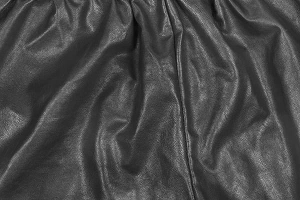 Texture Cuir Noir Avec Plis Arrière Plan Pour Designers — Photo