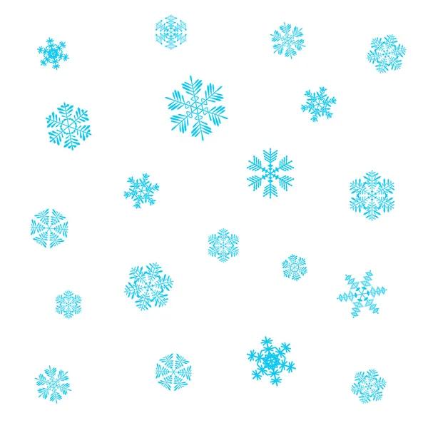 Uzornye sneeuwvlokken — Stockvector