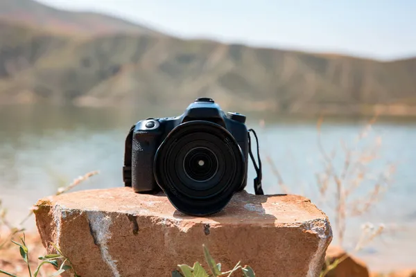 Cámara Fotos Piedra Fondo Del Lago —  Fotos de Stock