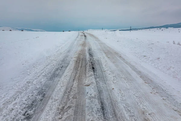 Winter Landscape Snowy Fields — 스톡 사진