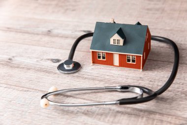 House and Stethoscope, Insurance Concep