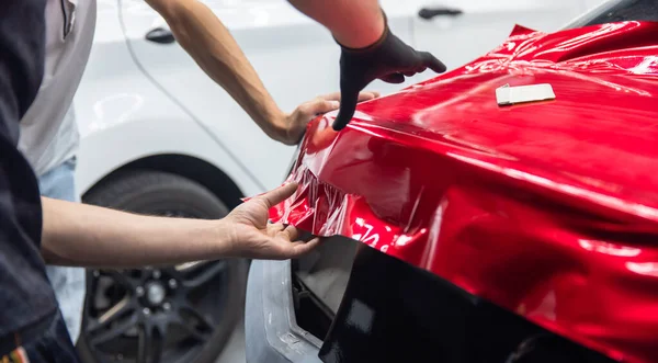 Incollatura Con Plastica Primo Piano Carbonico Dell Automobile — Foto Stock