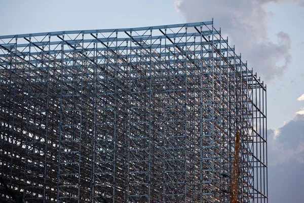 Stahlkonstruktion für Lagerhalle — Stockfoto