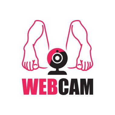 Web kamerası stüdyosunun vektör logosu, özel sohbet