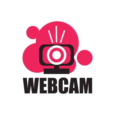 Web kamerası stüdyosunun vektör logosu, özel sohbet