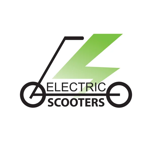 Vector Logo Electric Scooter Rental — Stock Vector