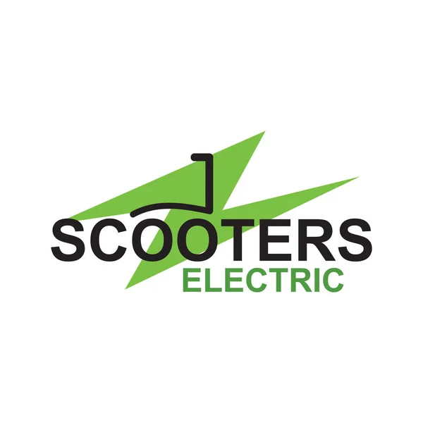 Векторный Логотип Проката Электроскутеров — стоковый вектор