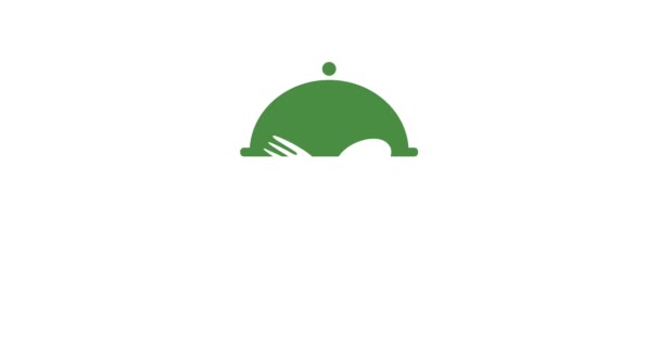 Animiertes Video Logo Der Essenszustellung Kurierzustellung — Stockvideo