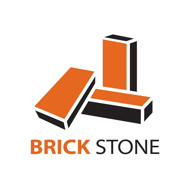 Vector Set Logos Brick Stones — 스톡 벡터