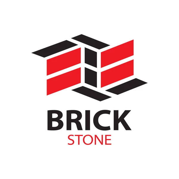 Vector Set Logos Brick Stones — 스톡 벡터