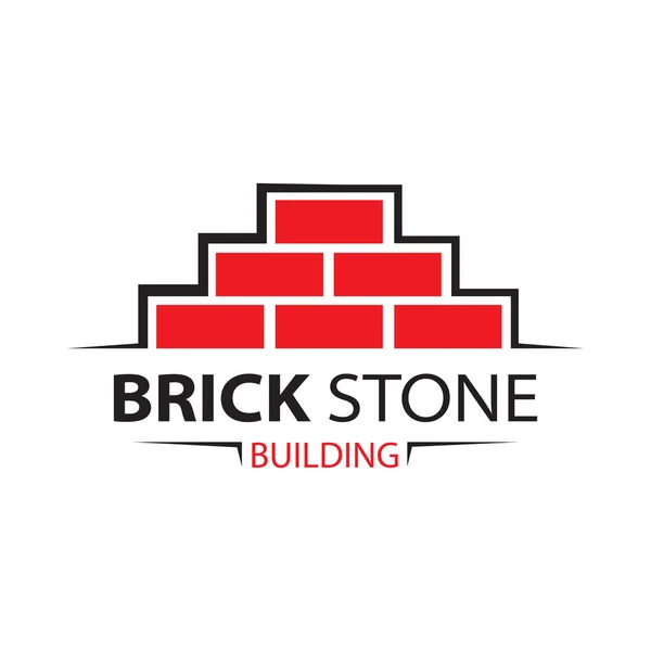 Vector Set Logos Brick Stones — стоковый вектор