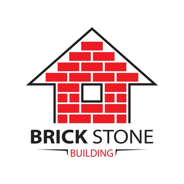 Vector Set Logos Brick Stones — Vector de stock